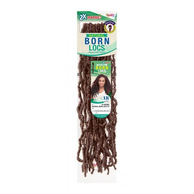 Janet Collection 2X Mambo Natural Born Locs, 18"