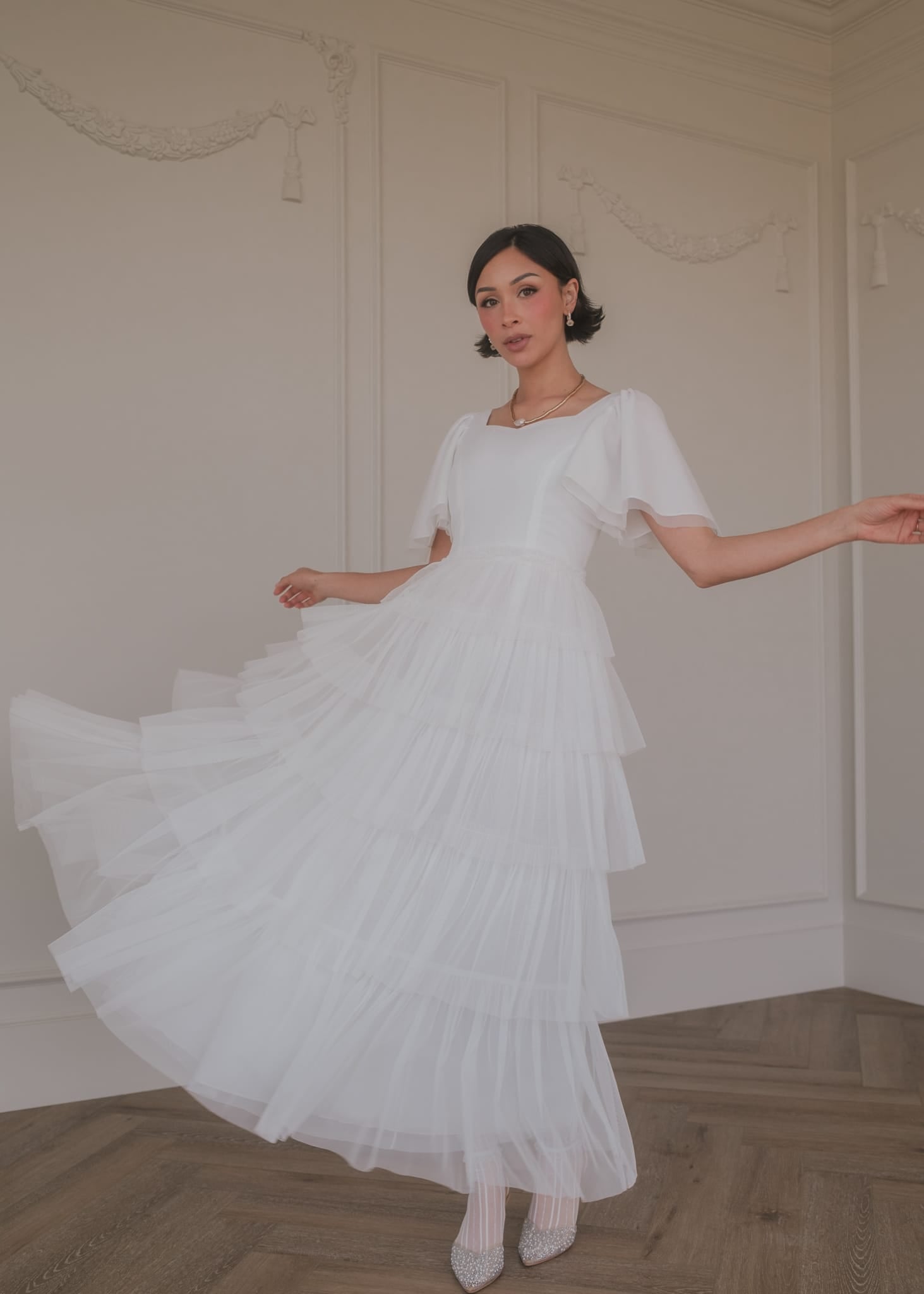 Allegro Dress White by JessaKae