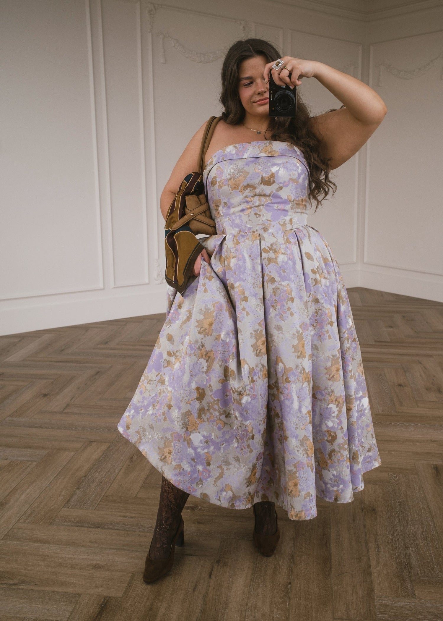Anastelle Strapless Jacquard Dress by JessaKae