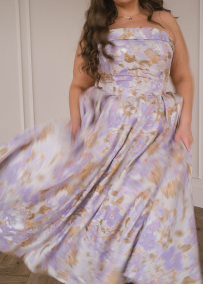 Anastelle Strapless Jacquard Dress by JessaKae