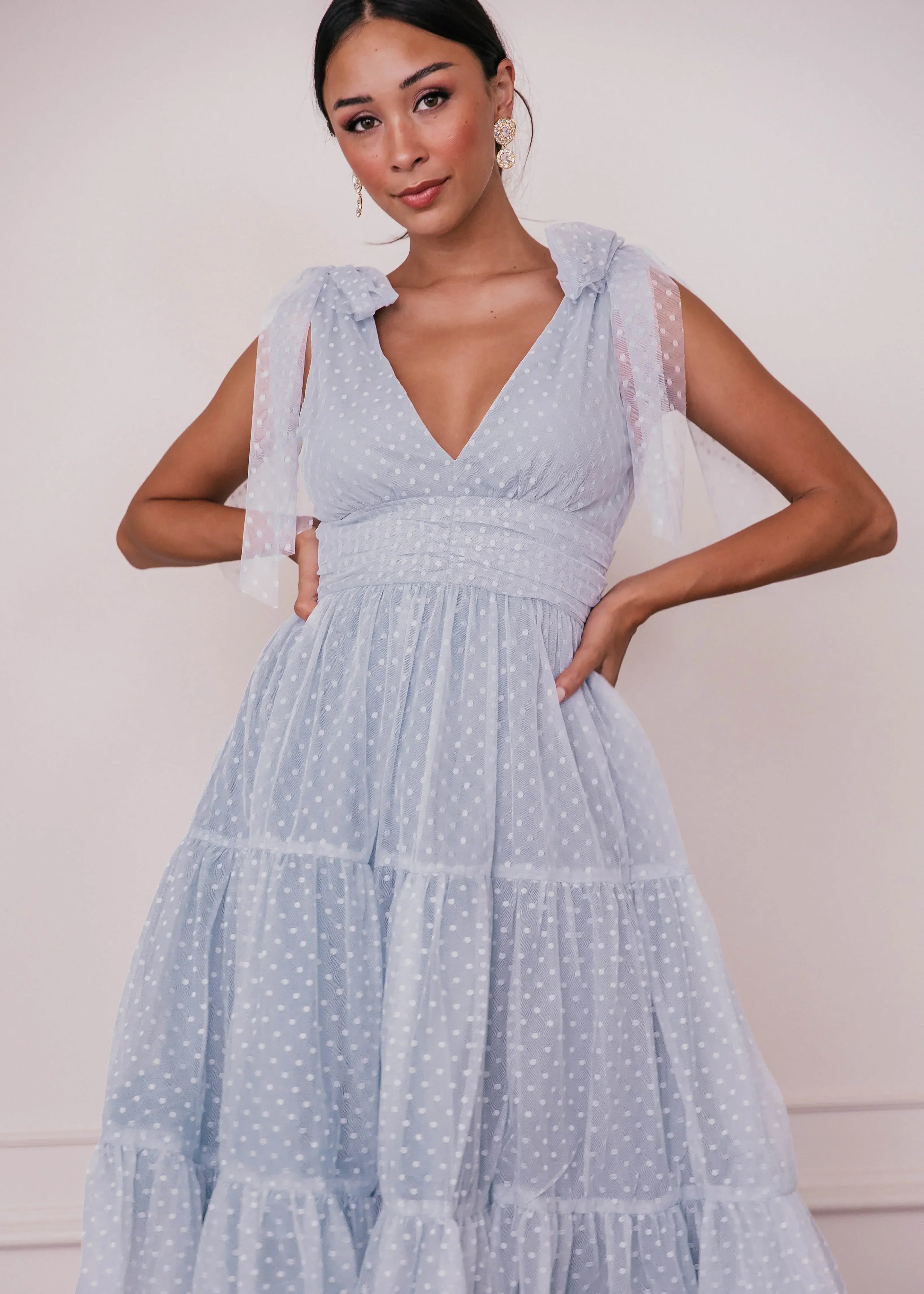 Jeanne Dress Dusty Blue by JessaKae