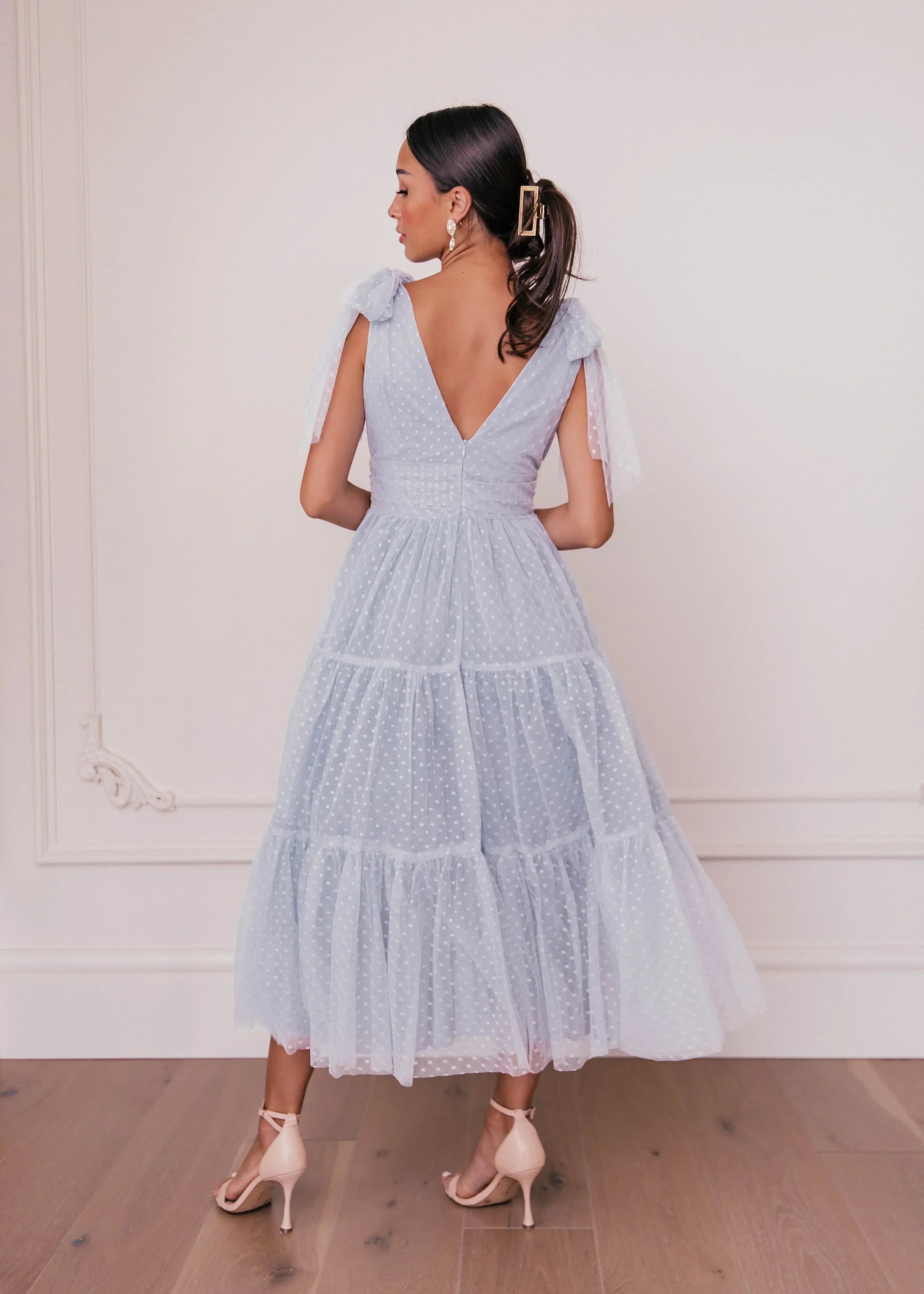 Jeanne Dress Dusty Blue by JessaKae
