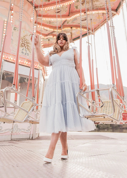 Jeanne Dress Dusty Blue by JessaKae