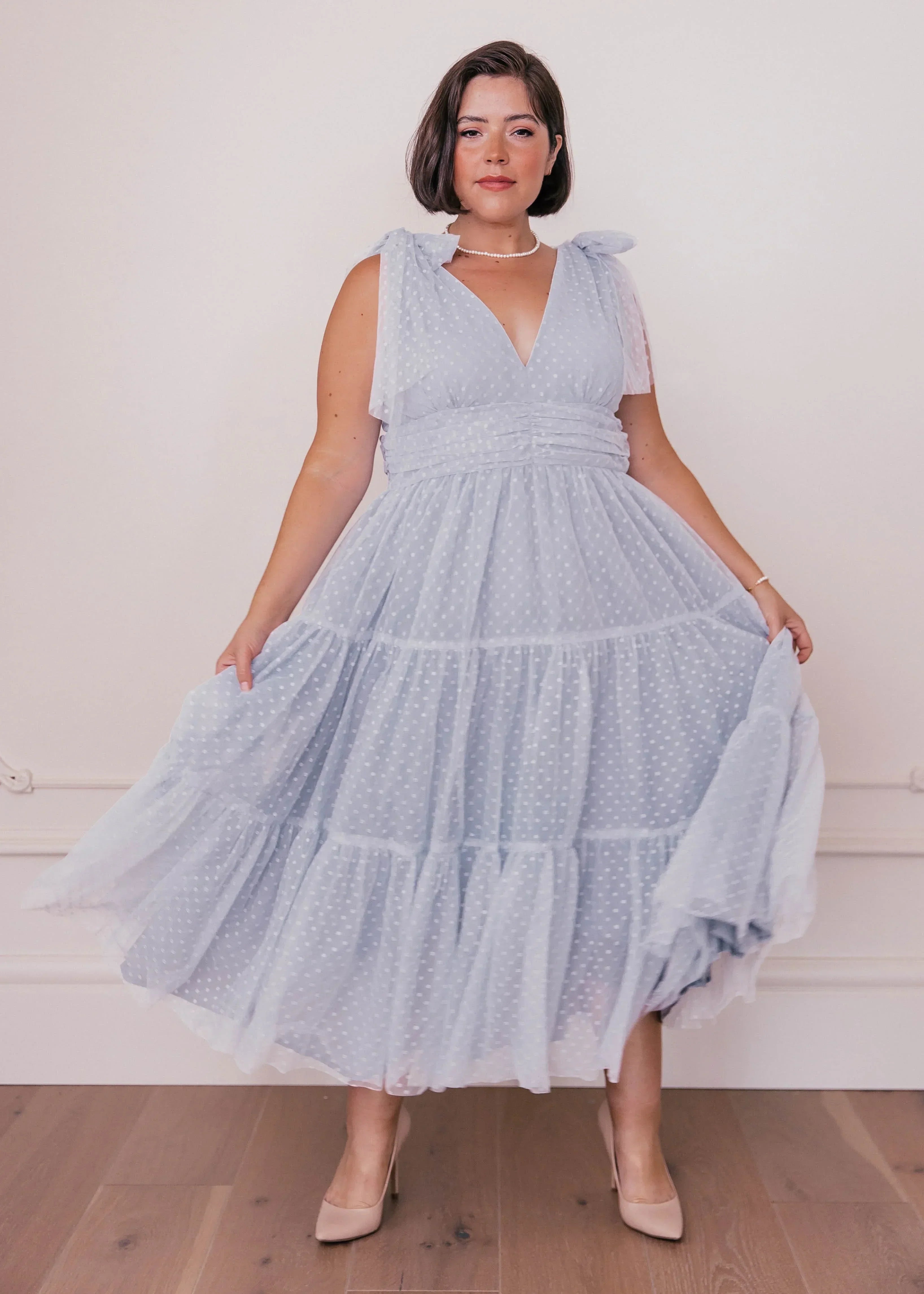 Jeanne Dress Dusty Blue by JessaKae