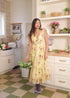 Margaret Floral Embroidered Midi Dress Yellow by JessaKae