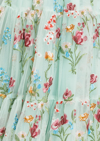 Margaret Floral Midi Dress Green by JessaKae