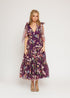 Margaret Floral Midi Dress Purple by JessaKae