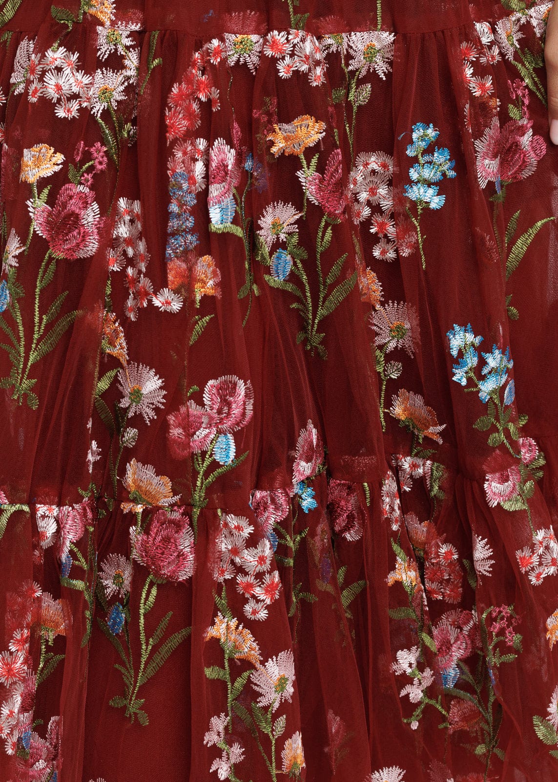 Margaret Floral Midi Dress Red by JessaKae