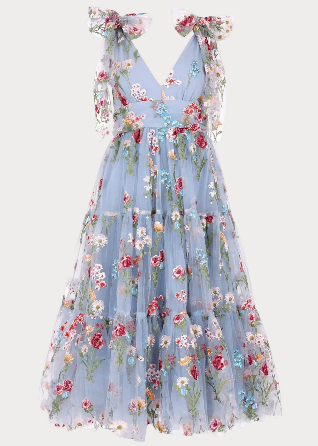 Margaret Floral Midi Dress Blue by JessaKae