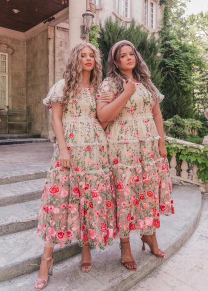 Rose Dress Midi - Cream by JessaKae