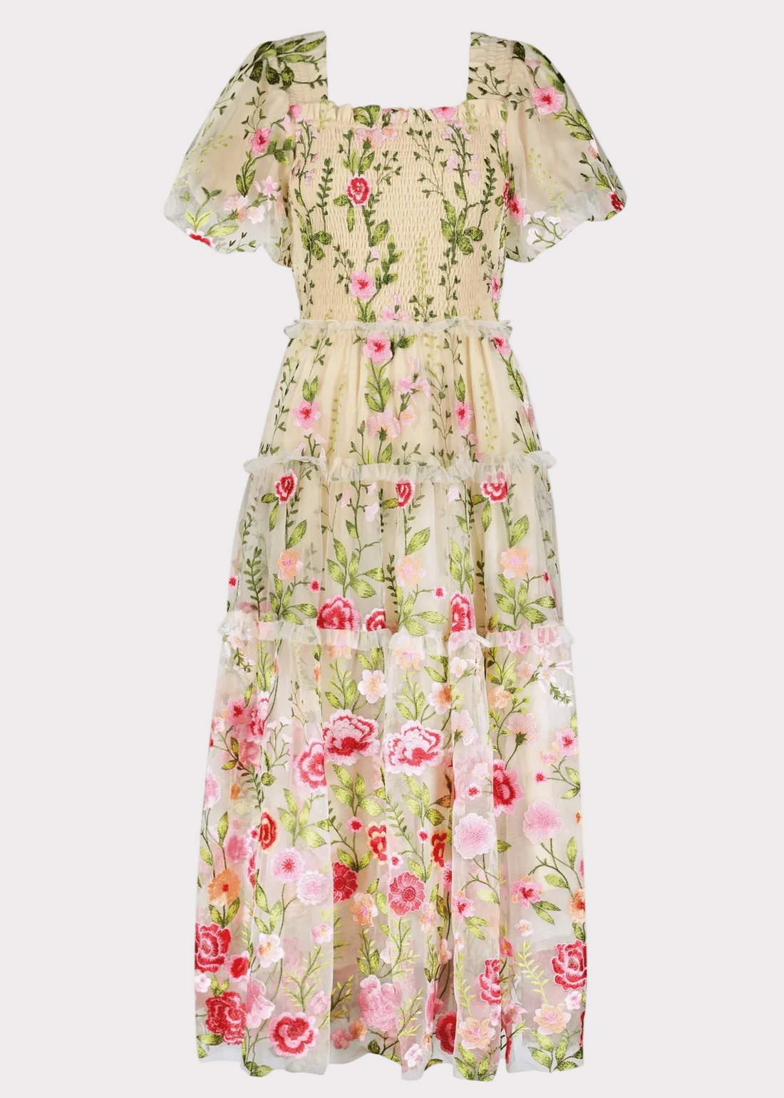Rose Dress Midi - Cream by JessaKae