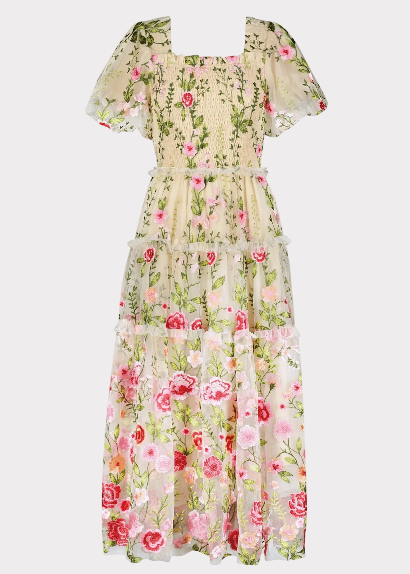 Rose Dress Midi - Cream by JessaKae