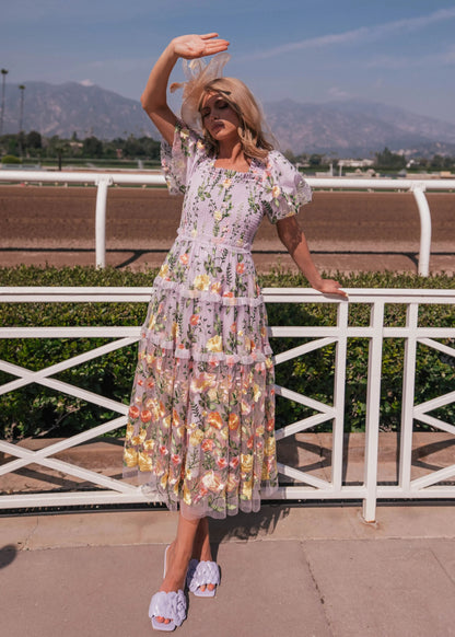 Rose Dress Midi - Lavender by JessaKae