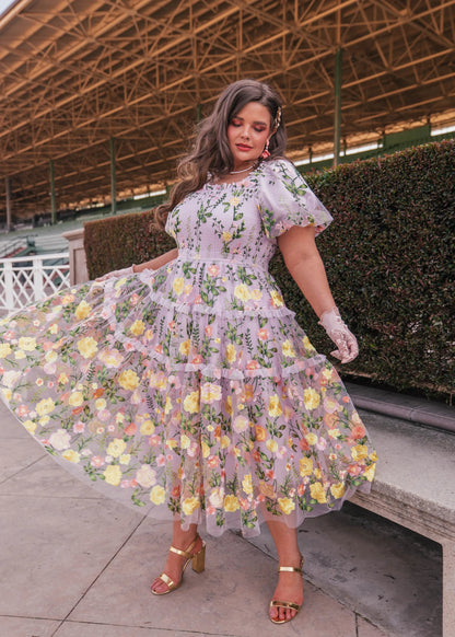 Rose Dress Midi - Lavender by JessaKae