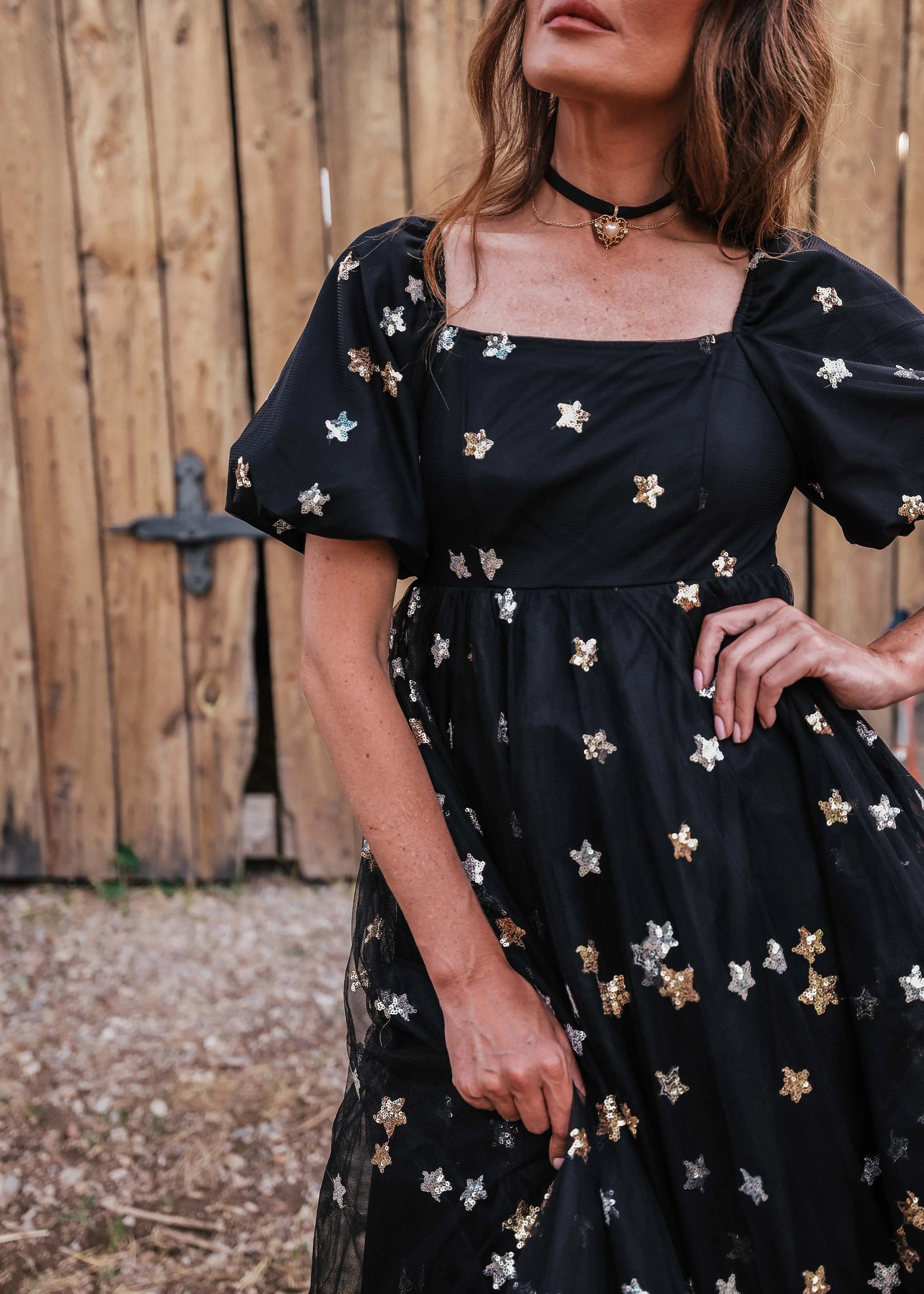 Wendy Dress Black Star by JessaKae