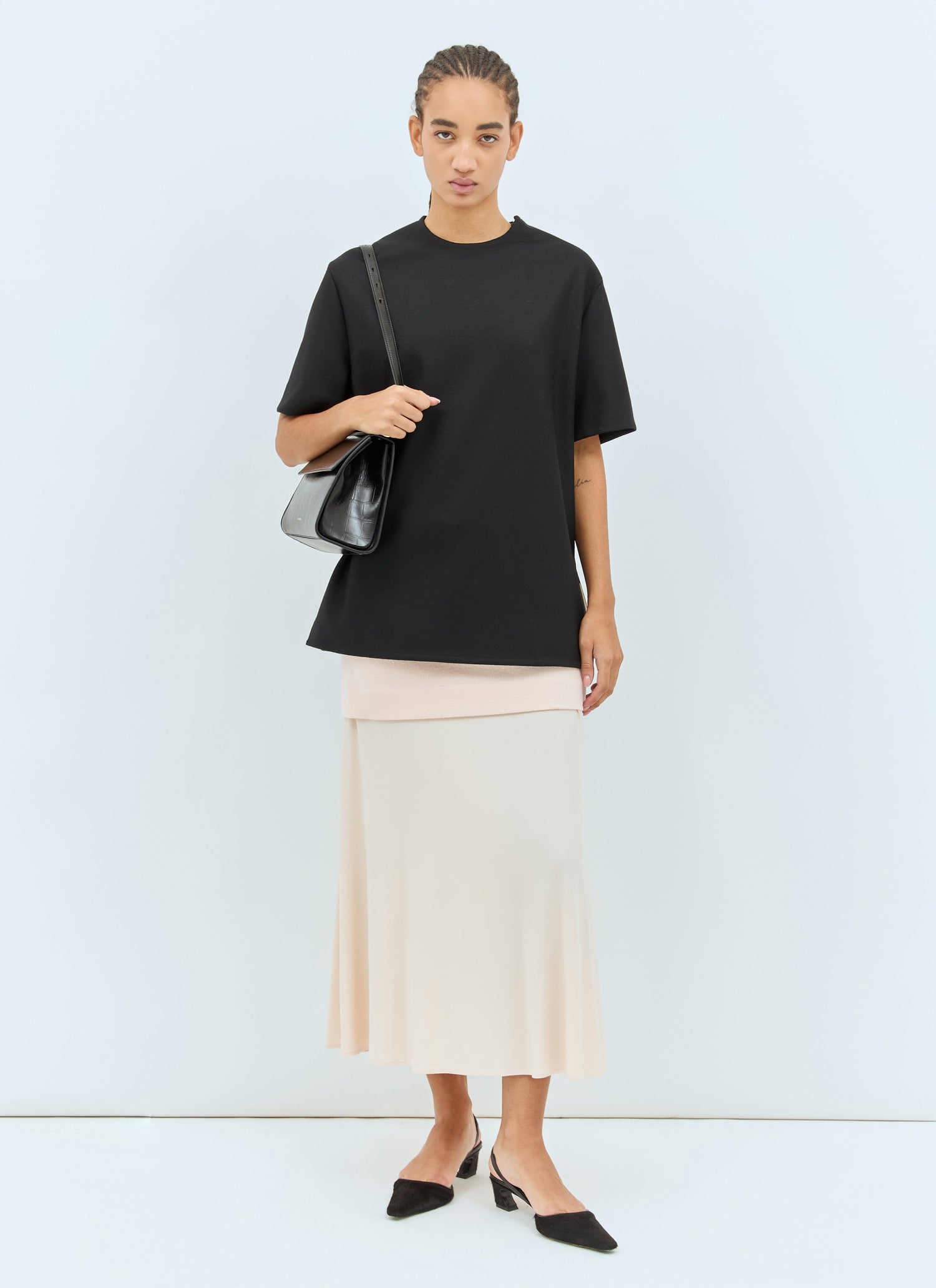 Jil Sander Women Layered Midi Skirt by Luosophy