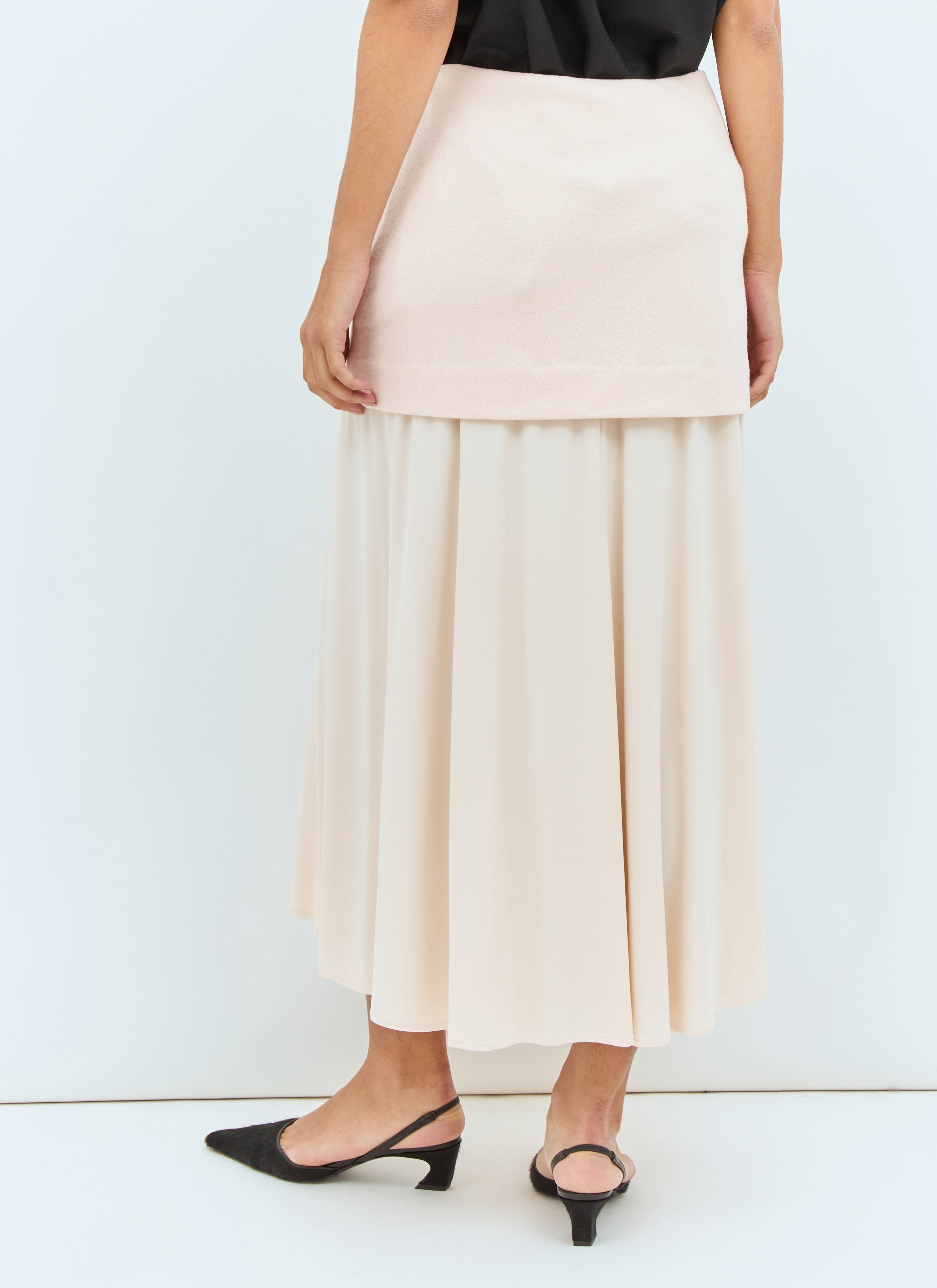 Jil Sander Women Layered Midi Skirt by Luosophy