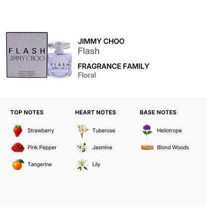 Jimmy Choo Flash Eau De Parfum Spray for Women 3.4 Oz  DestGlow