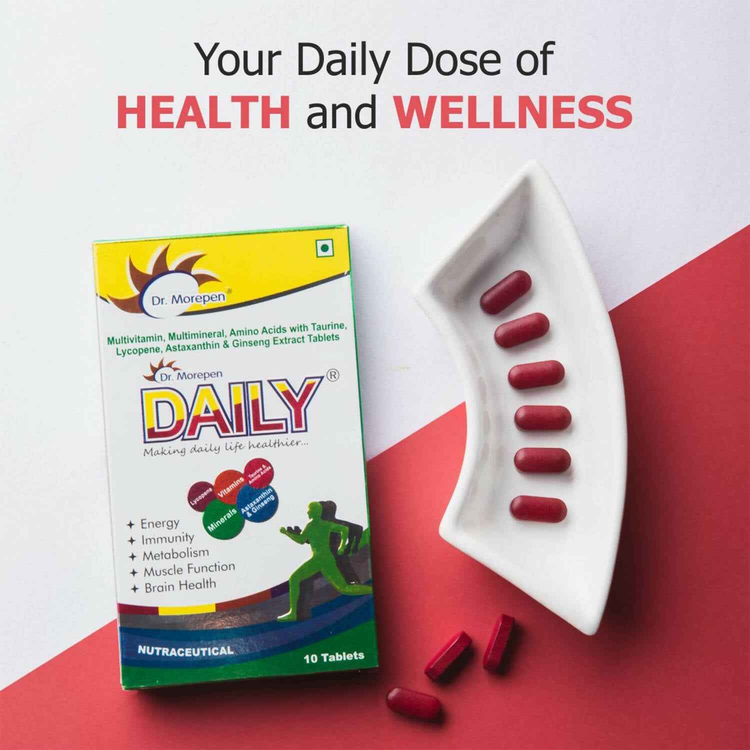 Dr. Morepen Daily Multivitamin Tablets for Women &amp; Men, Multivitamins &amp; Minerals Supplement