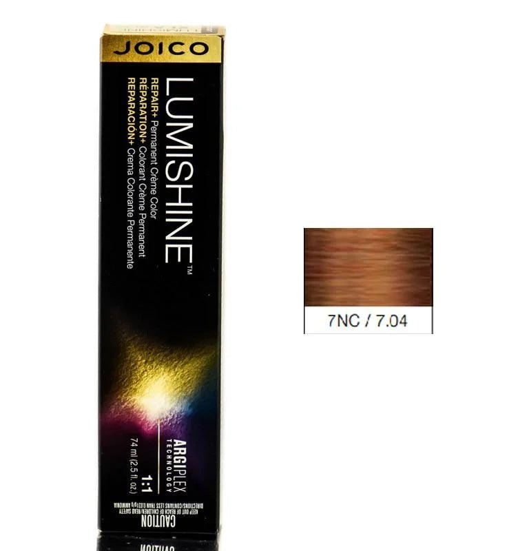 Joico LumiShine Permanent Creme Hair Color 7NC Natural Copper 2.5 oz
