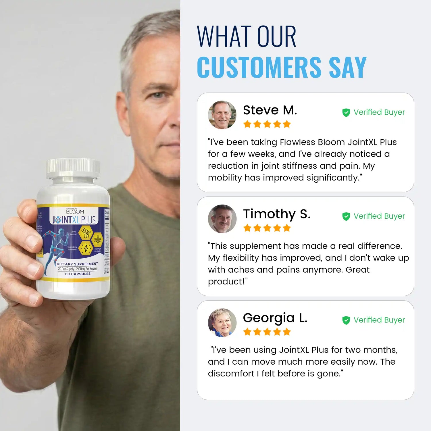 JointXL Plus - Advance Bone &amp; Joint Support Supplement with Glucosamine