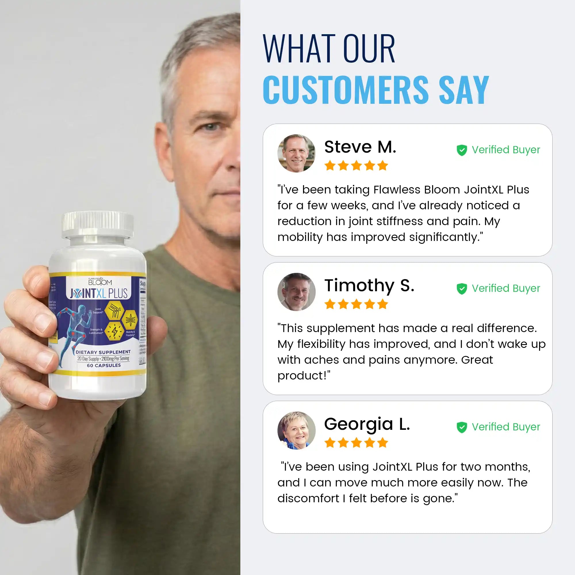 JointXL Plus - Advance Bone &amp; Joint Support Supplement with Glucosamine