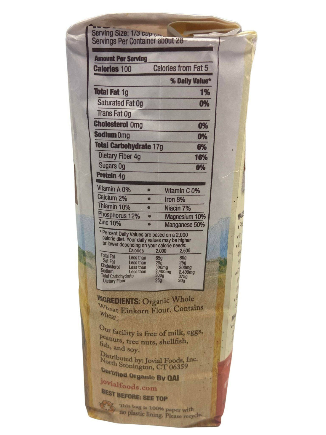Einkorn Flour, Whole Wheat, Organic by Country Life Natural Foods