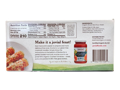 Manicotti, Brown Rice, Organic, Jovial, Gluten-Free by Country Life Natural Foods