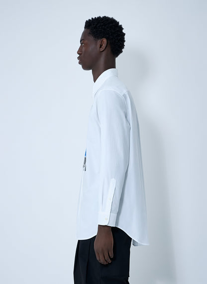 Jean Paul Gaultier Men Logo Print Button-Down Shirt by Luosophy