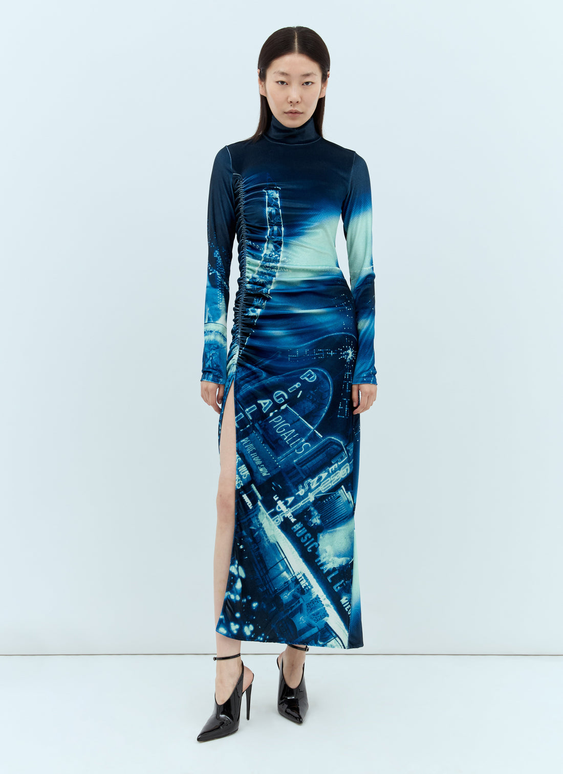 Jean Paul Gaultier Women Pigalle Gathered Velvet Dress by Luosophy