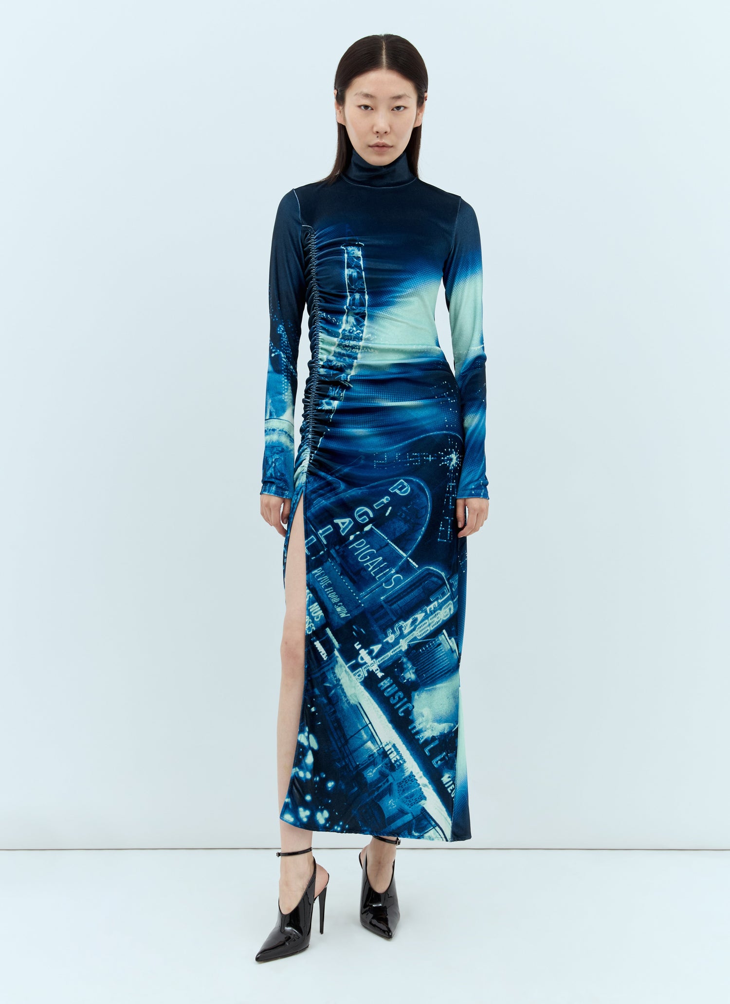 Jean Paul Gaultier Women Pigalle Gathered Velvet Dress by Luosophy