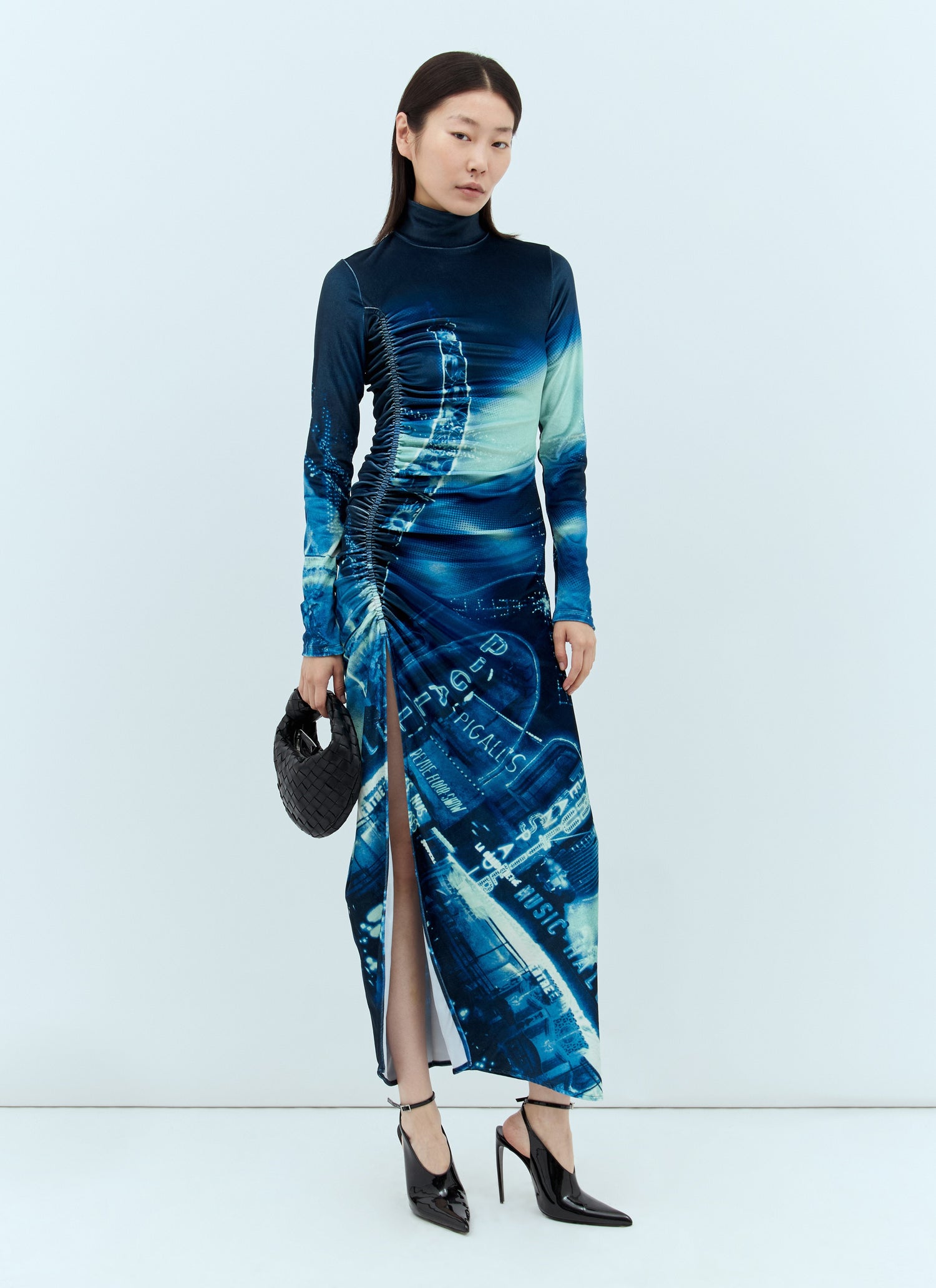 Jean Paul Gaultier Women Pigalle Gathered Velvet Dress by Luosophy