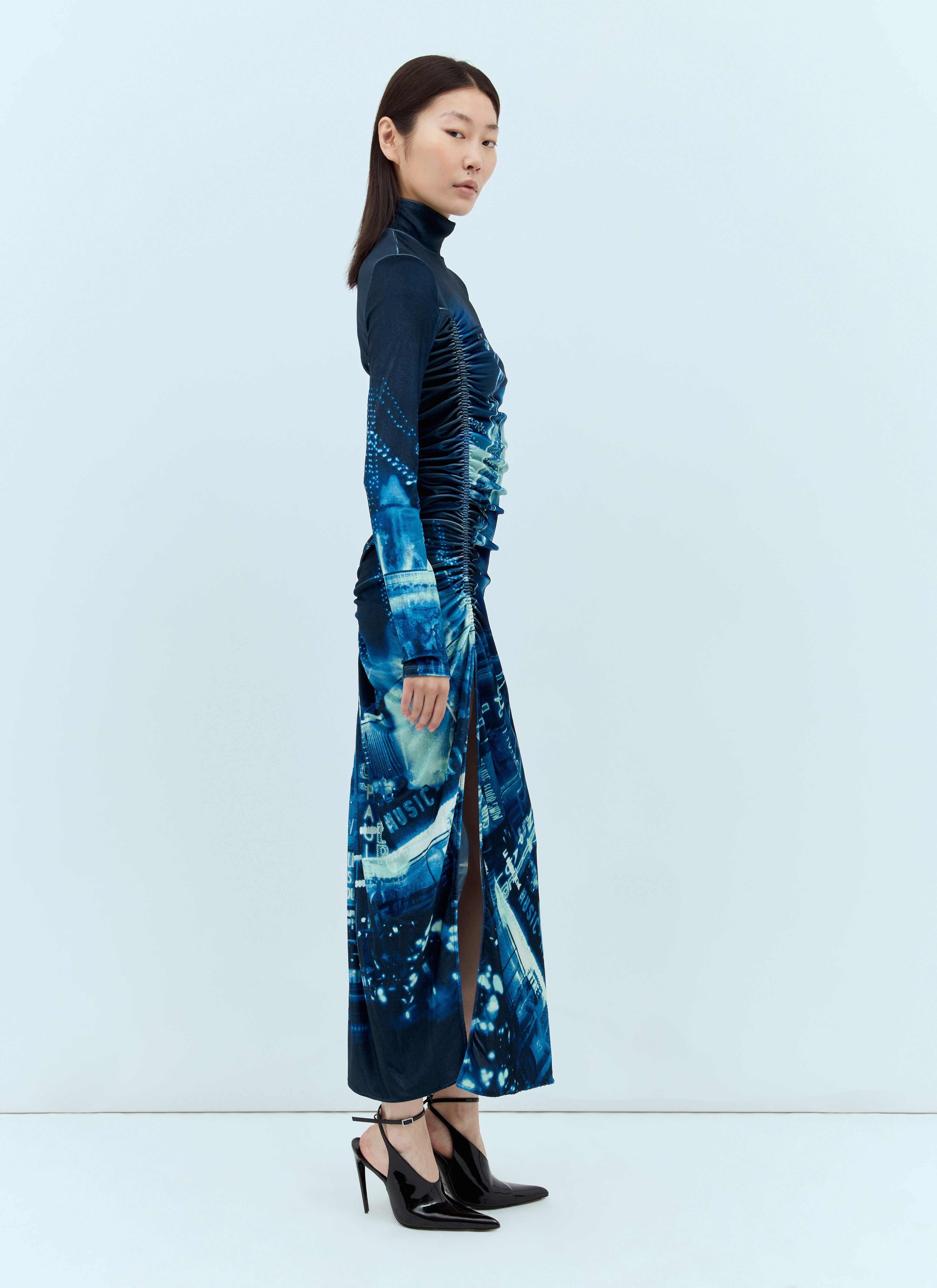 Jean Paul Gaultier Women Pigalle Gathered Velvet Dress by Luosophy