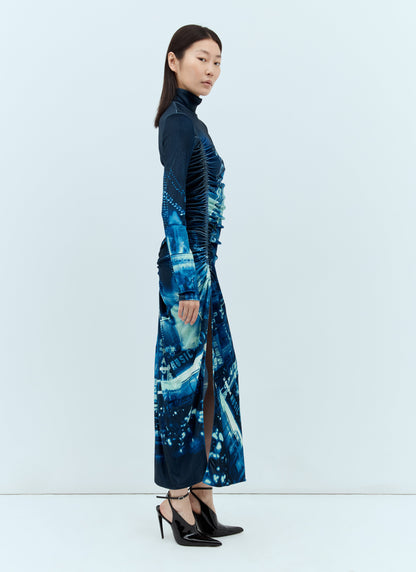 Jean Paul Gaultier Women Pigalle Gathered Velvet Dress by Luosophy