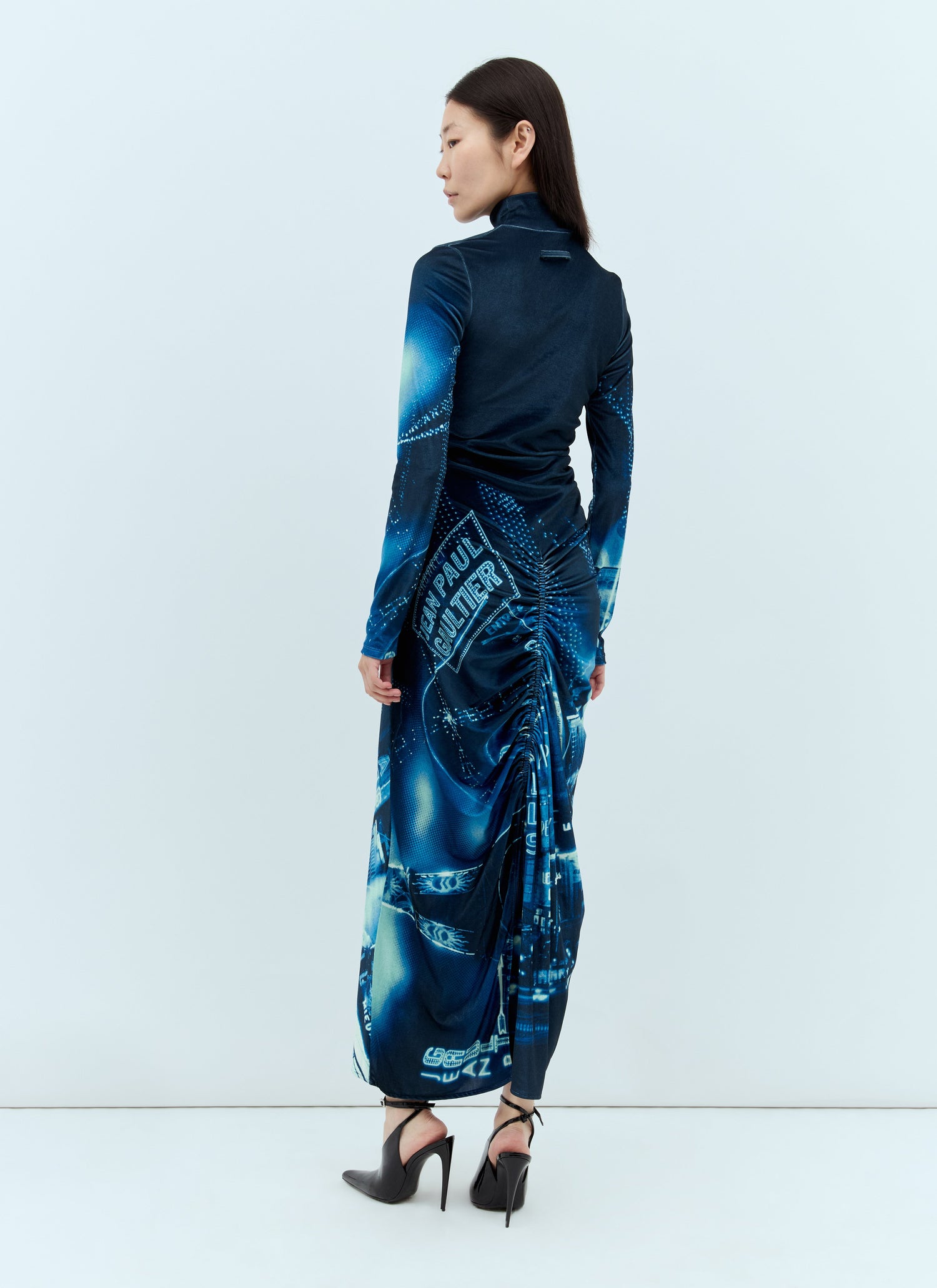 Jean Paul Gaultier Women Pigalle Gathered Velvet Dress by Luosophy