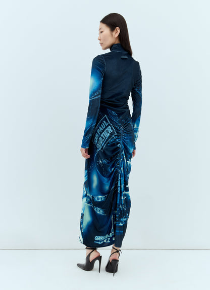 Jean Paul Gaultier Women Pigalle Gathered Velvet Dress by Luosophy