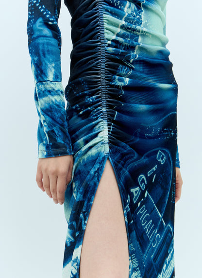 Jean Paul Gaultier Women Pigalle Gathered Velvet Dress by Luosophy
