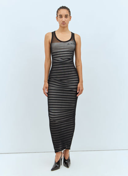 Jean Paul Gaultier Women Ribbed Mariniere Maxi Dress by Luosophy