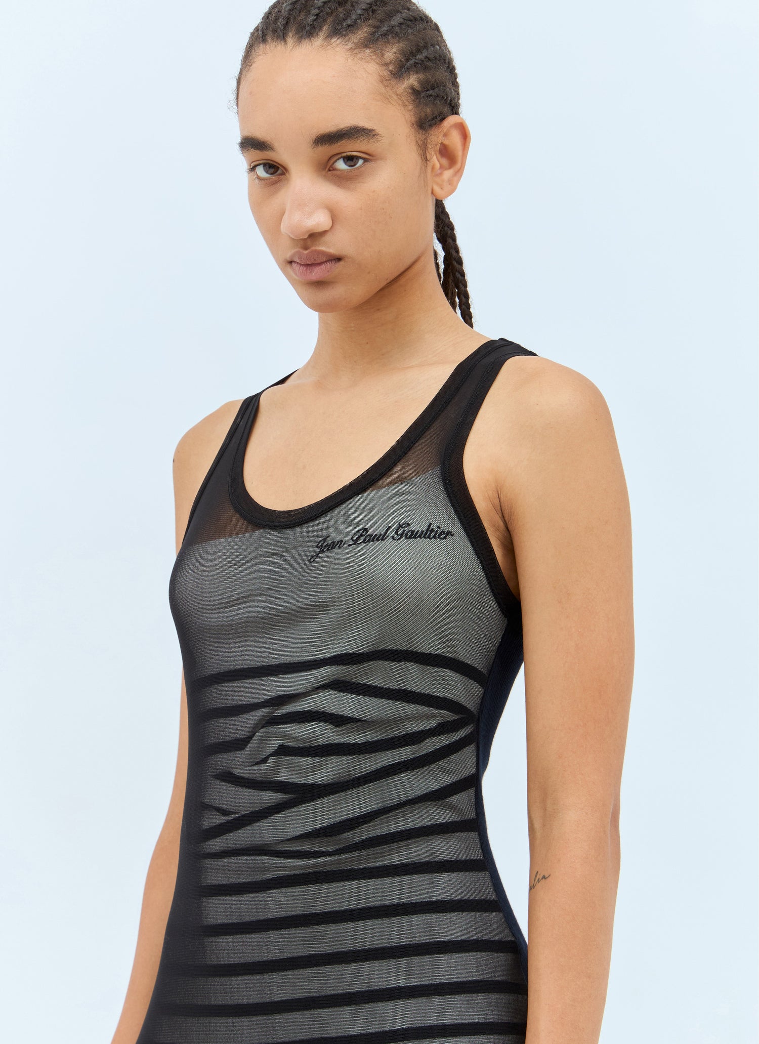Jean Paul Gaultier Women Ribbed Mariniere Maxi Dress by Luosophy