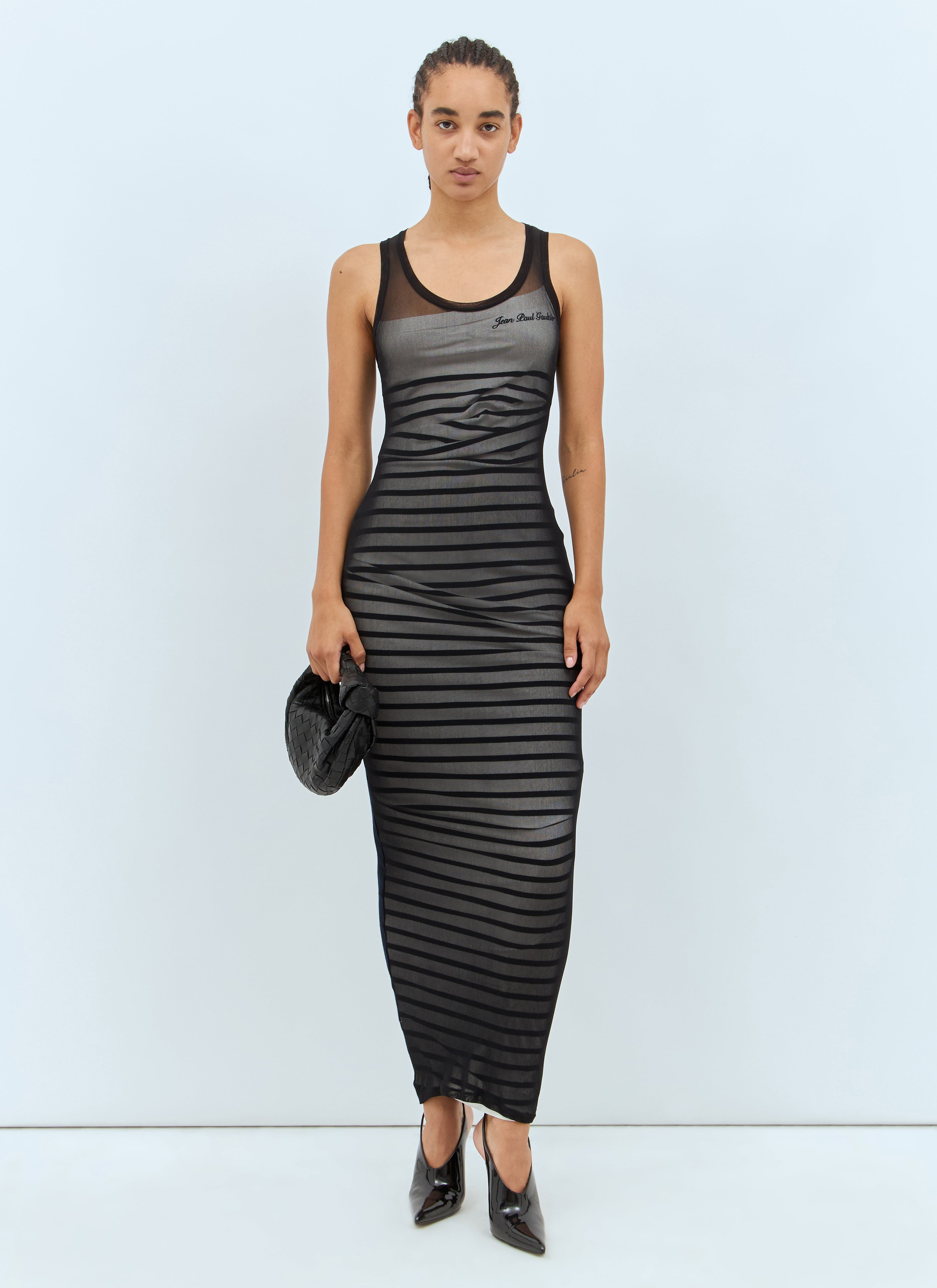 Jean Paul Gaultier Women Ribbed Mariniere Maxi Dress by Luosophy