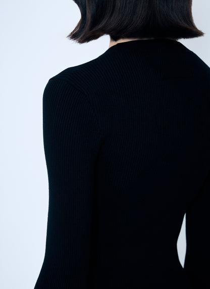 Jean Paul Gaultier Women Rib Sweater With Transparent Panels by Luosophy