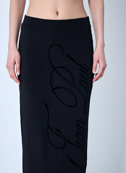 Jean Paul Gaultier Women Mesh Tattoo Midi Skirt by Luosophy