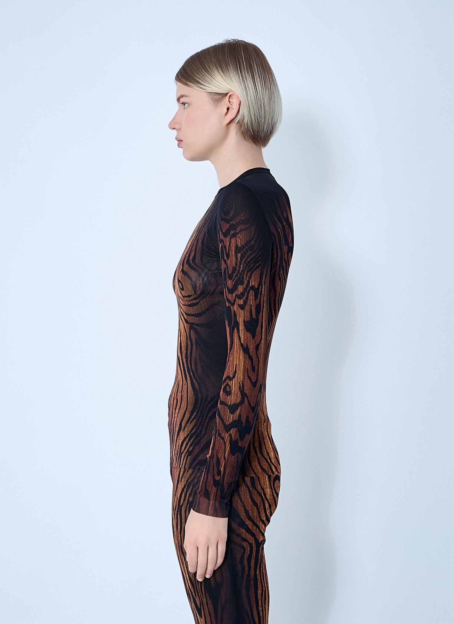 Jean Paul Gaultier Women Wood Mesh Top by Luosophy
