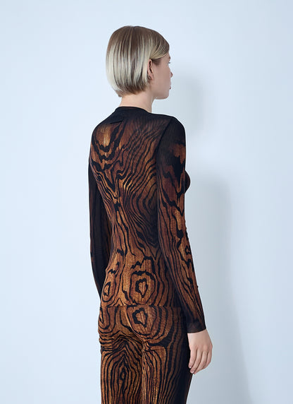 Jean Paul Gaultier Women Wood Mesh Top by Luosophy