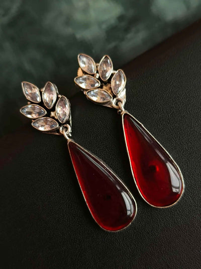 Joban Fashion Big Monalisa Stone Partywear Earring