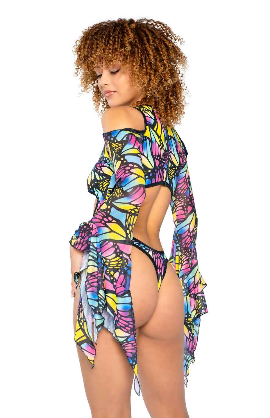 Spandex/Mesh Flow Bodysuit