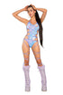 Lace-Up Leg-Wrap Bodysuit