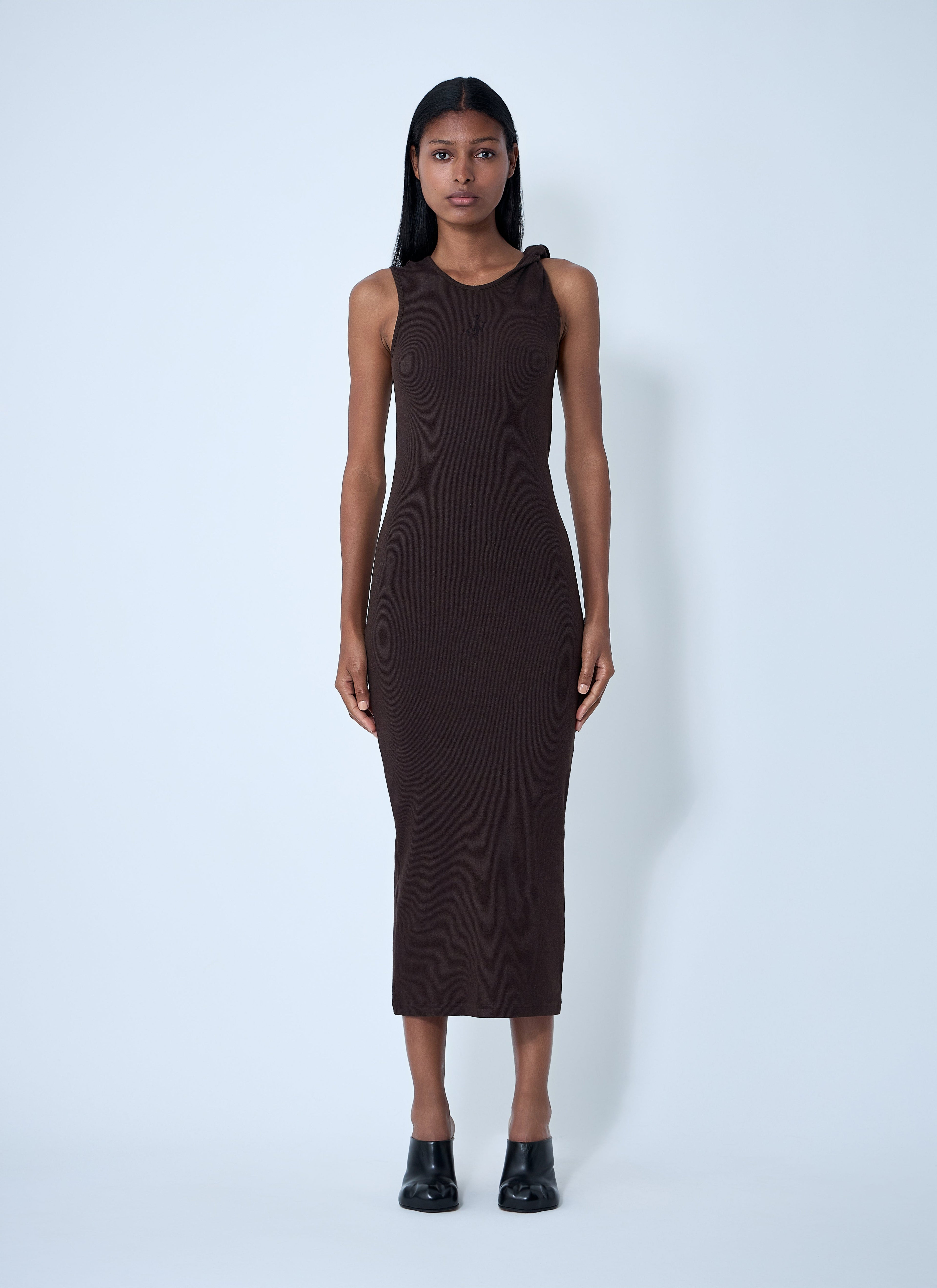 Jw Anderson Women Logo Motif Rib Dress by Luosophy