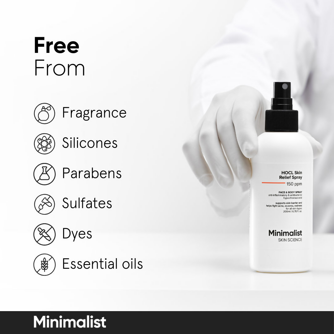 Minimalist HOCL Skin Relief Spray 150 PPM Face &amp; Body Spray