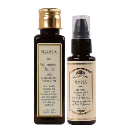 Kama Ayurveda Nalpamaradi Thailam &amp; Rose Jasmine Face Cleanser Combo